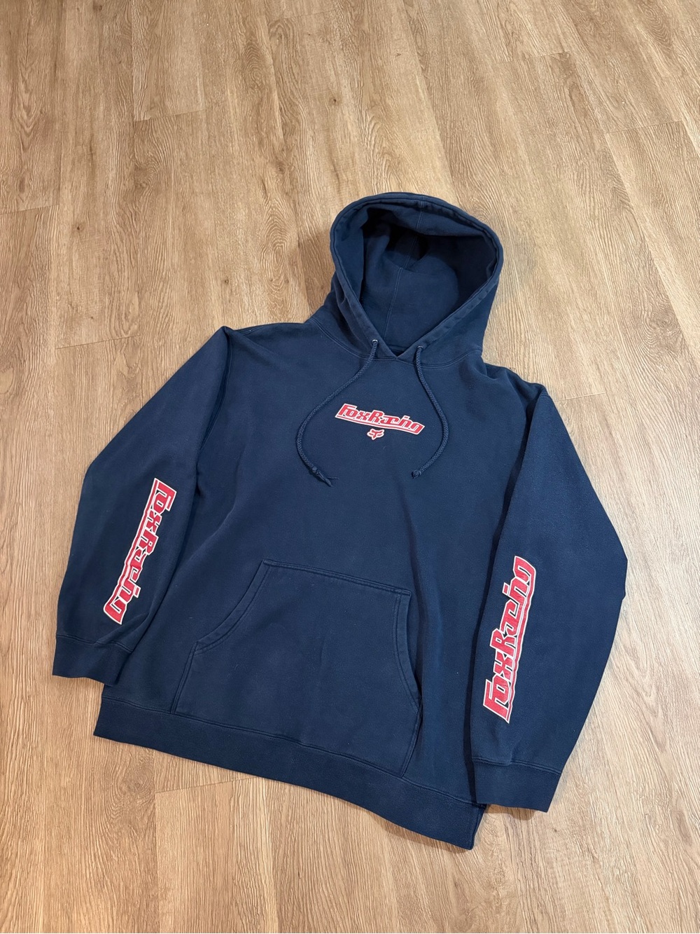 2000s fox racing grail quad hit navy hoodie size M